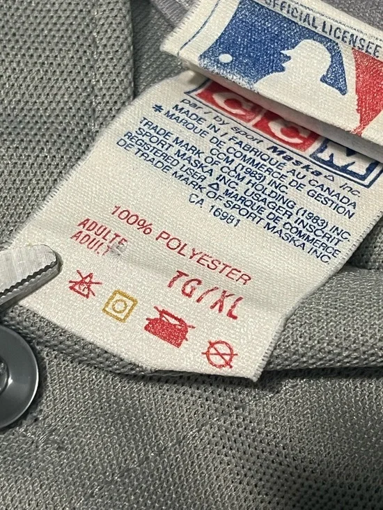 90s CCM vintage Montreal Expos MLB baseball button up jersey made in Canada XL - Picture 9 of 10